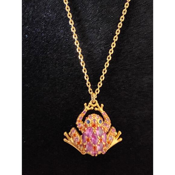 Kate Spade Take The Leap Frog Necklace - Picture 1 of 7